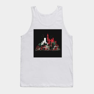 Detroit with palestine colors Tank Top